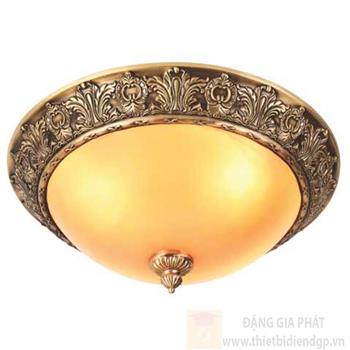 Đèn mâm ốp trần đồng cao cấp Ø300*H160, E27*2 NM 781-A